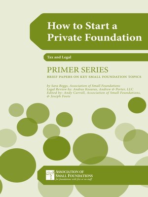 cover image of How to Start a Private Foundation